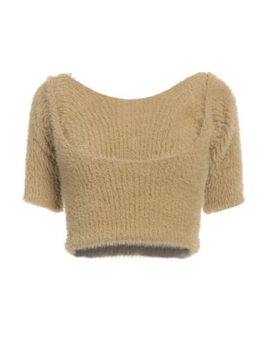 Mm6 Maison Margiela Woman Sweater Khaki Size M Polyamide In Beige