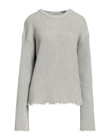 Mm6 Maison Margiela Woman Sweater Light Grey Size S Cotton, Wool, Polyamide, Elastane