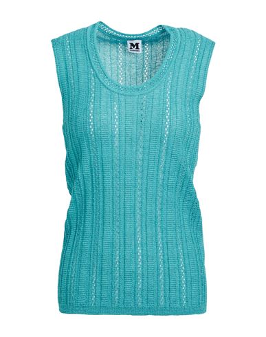 Shop M Missoni Woman Sweater Azure Size 6 Viscose, Wool, Acrylic, Polyamide In Blue