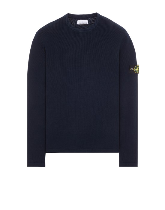 Shop Stone Island Sweater Blue Cotton In Bleu