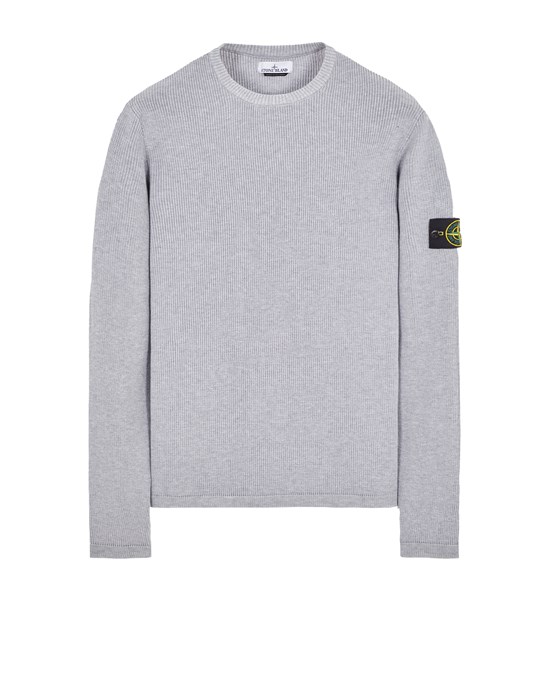Stone Island Sweater Gray Cotton