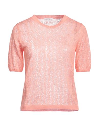 Ballantyne Woman Sweater Salmon Pink Size 8 Linen