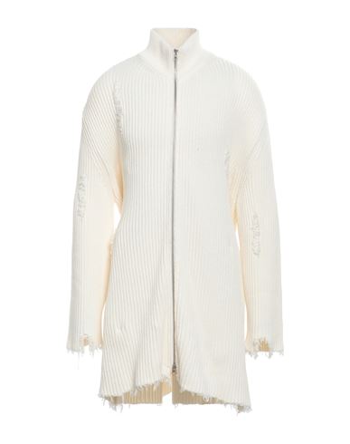 Mm6 Maison Margiela Man Cardigan Off White Size S Cotton, Wool In Off White