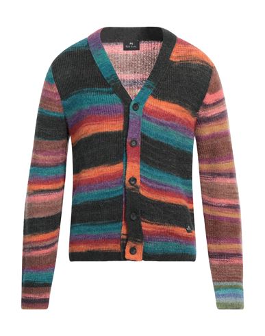 Ps By Paul Smith Ps Paul Smith Man Cardigan Orange Size L Acrylic, Polyamide, Mohair Wool, Wool