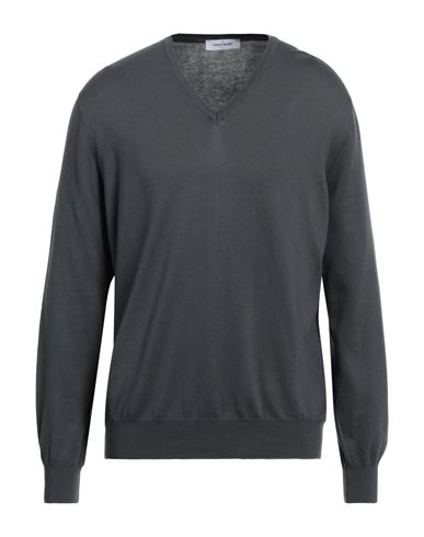 Shop Gran Sasso Man Sweater Lead Size 46 Cotton In Grey
