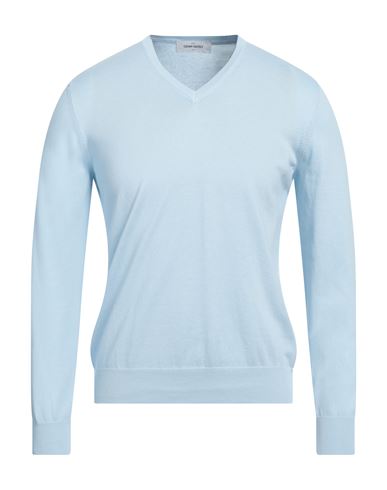 Gran Sasso Man Sweater Sky Blue Size 38 Cotton