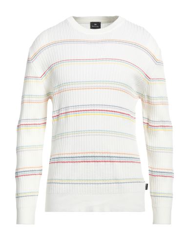 Ps By Paul Smith Ps Paul Smith Man Sweater Ivory Size M Organic Cotton In White