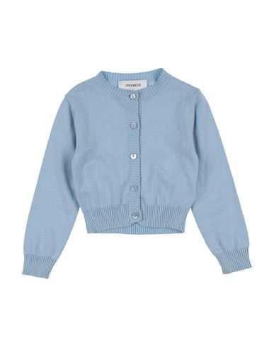 Shop Simonetta Toddler Girl Cardigan Sky Blue Size 4 Cotton, Cashmere