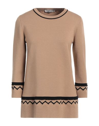 D-exterior D. Exterior Woman Sweater Camel Size S Wool, Polyamide, Polyester, Elastane In Beige