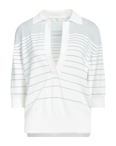 Fedeli Woman Sweater White Size 8 Viscose, Cotton, Silk