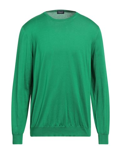 Drumohr Man Sweater Light Green Size 46 Cotton