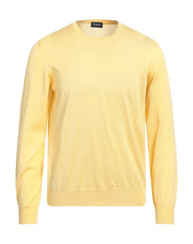 Drumohr Man Sweater Yellow Size 44 Cotton
