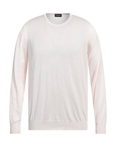 Shop Drumohr Man Sweater Light Pink Size 44 Cotton