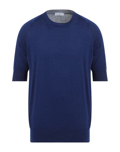 Pt Torino Man Sweater Blue Size 36 Cotton, Viscose