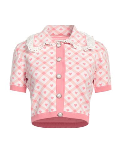 Alessandra Rich Woman Cardigan Pink Size 4 Viscose, Polyester, Cotton