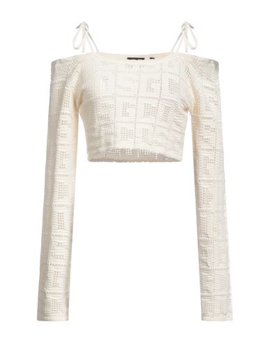 Shop Gcds Woman Sweater Off White Size L Cotton, Acrylic
