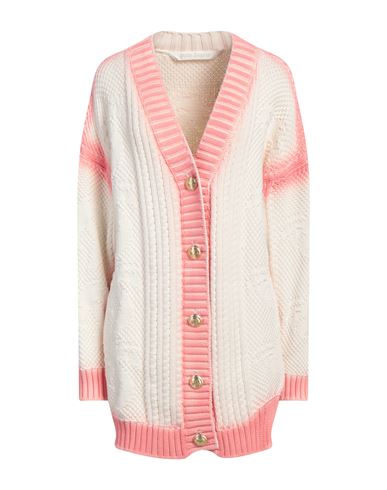 Shop Palm Angels Woman Cardigan Ivory Size L Cotton, Polyamide In White