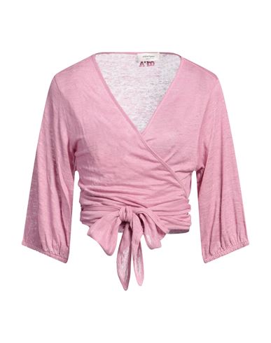 Ottod'ame Woman Wrap Cardigans Pink Size 8 Linen