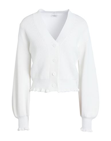 Shop Rebel Queen Woman Cardigan White Size Xs/s Viscose, Polyamide