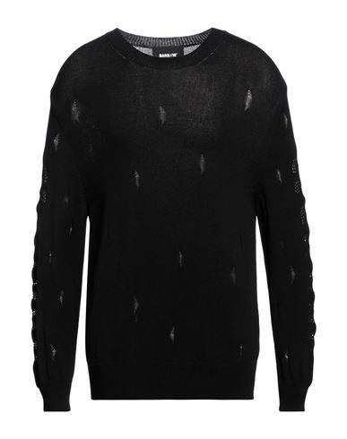 Shop Barrow Man Sweater Black Size Xl Viscose, Polyester