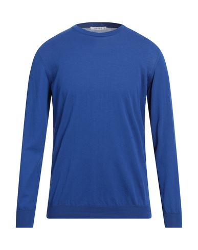 Kangra Man Sweater Bright Blue Size 42 Cotton