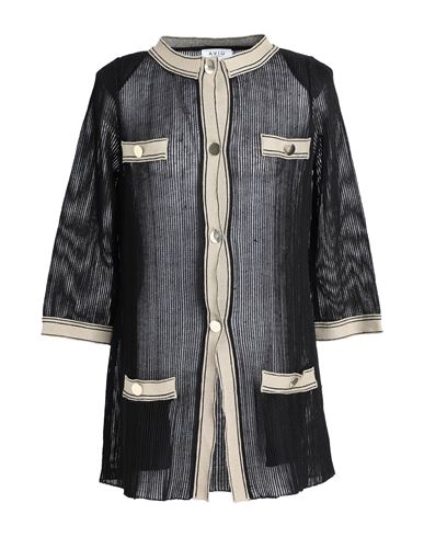 Shop Aviu Aviù Woman Cardigan Black Size 8 Linen, Polyester