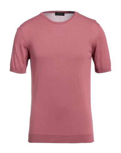 Shop Roberto Collina Man Sweater Pastel Pink Size 44 Cotton