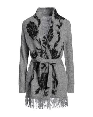 Kangra Woman Cardigan Light Grey Size 10 Alpaca Wool, Polyamide, Viscose, Wool, Polyester