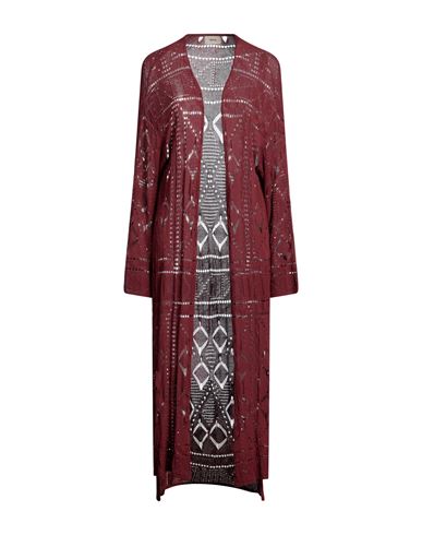 Akep Woman Cardigan Cocoa Size S Viscose, Polyester In Brown