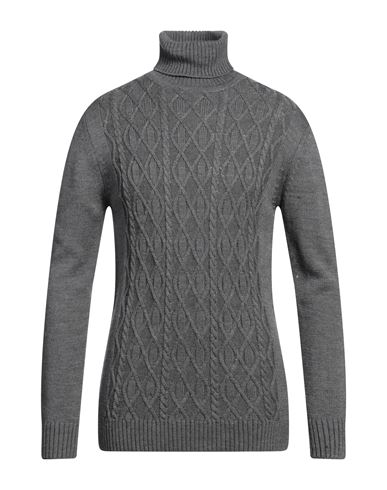Shop Siviglia Man Turtleneck Grey Size 3xl Wool, Acrylic