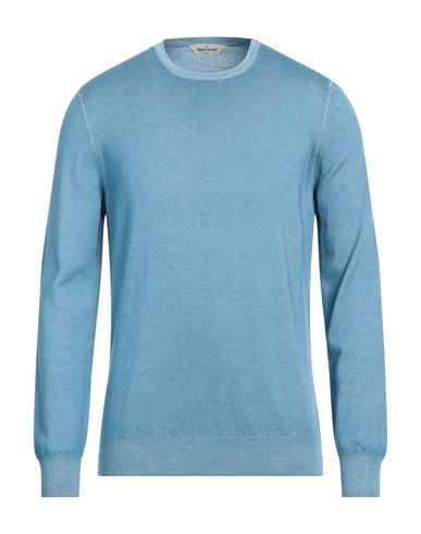 Gran Sasso Man Sweater Light Blue Size 42 Virgin Wool