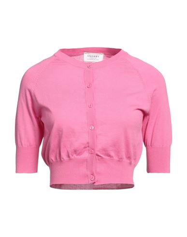 Snobby Sheep Woman Cardigan Pink Size 8 Cotton, Silk