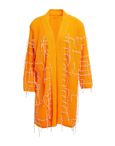 Shop Archivio B Woman Cardigan Orange Size S Cotton