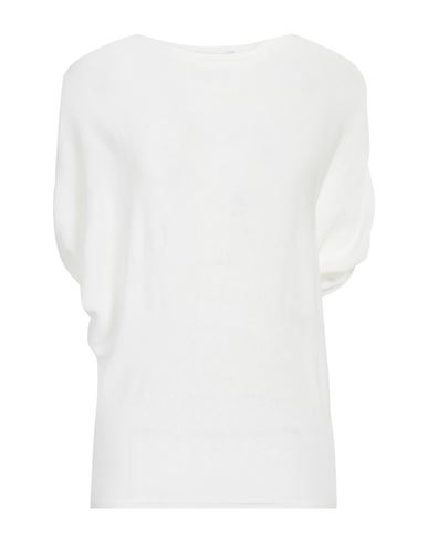 Snobby Sheep Woman Sweater Cream Size 10 Cotton, Silk In White