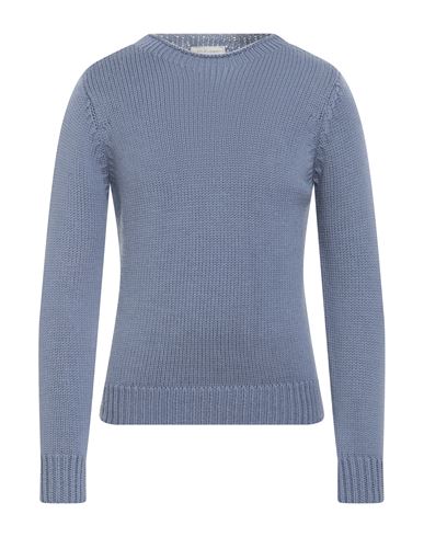 Filippo De Laurentiis Man Sweater Slate Blue Size 40 Merino Wool In Blue