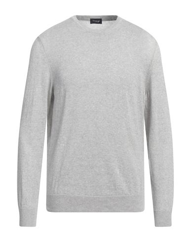 Shop Drumohr Man Sweater Light Grey Size 42 Cotton, Linen