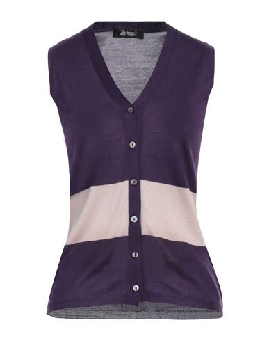 La Rose Woman Cardigan Purple Size 8 Cashmere, Silk