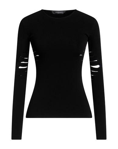 Versace Woman Sweater Black Size 6 Viscose, Polyester