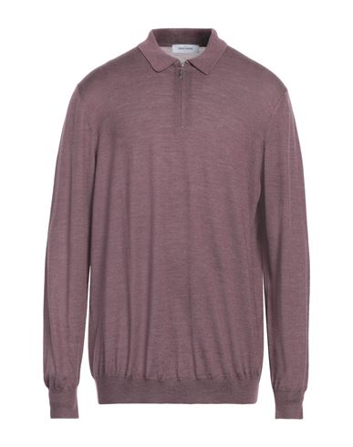 Shop Gran Sasso Man Sweater Mauve Size 50 Virgin Wool, Silk In Purple