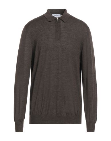 Shop Gran Sasso Man Sweater Dark Brown Size 48 Virgin Wool, Silk