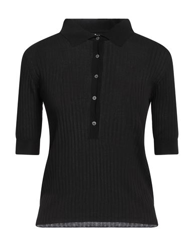 La Rose Woman Sweater Black Size 8 Cotton