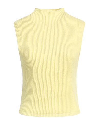 Mixik Woman Turtleneck Light Yellow Size M Cashmere