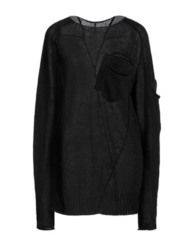 Masnada Woman Sweater Black Size L Linen