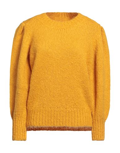Shop Isabel Marant Woman Sweater Ocher Size 10 Mohair Wool, Polyamide In Yellow