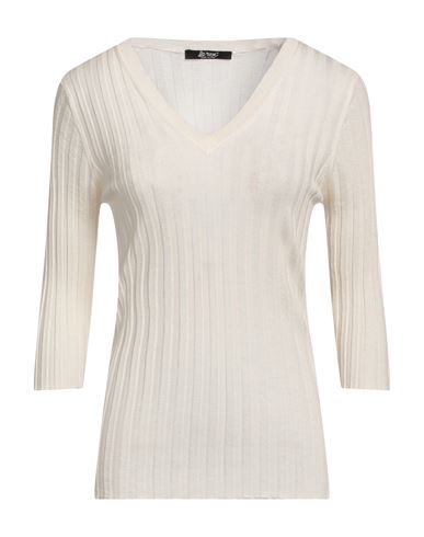La Rose Woman Sweater Ivory Size 6 Cashmere, Silk In White