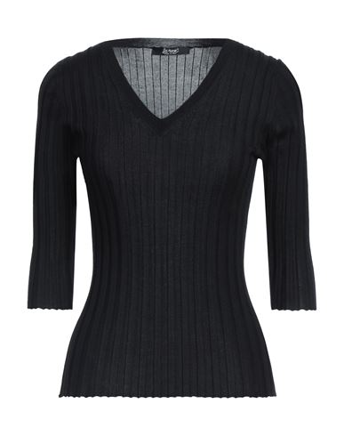 La Rose Woman Sweater Black Size 4 Cashmere, Silk