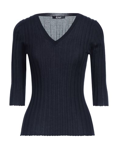 La Rose Woman Sweater Navy Blue Size 4 Cashmere, Silk