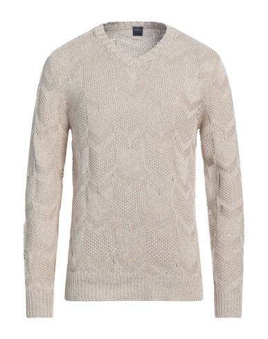 Fedeli Man Sweater Beige Size 40 Cotton, Linen
