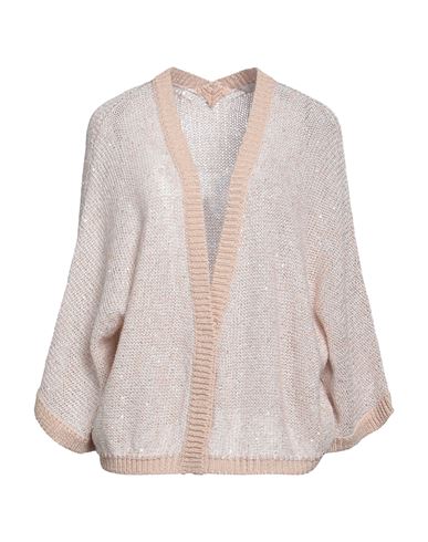 Peserico Easy Woman Cardigan Beige Size 14 Viscose, Polyester, Cotton, Linen