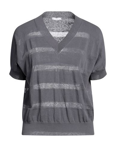 Peserico Easy Woman Sweater Steel Grey Size 6 Cotton, Linen, Polyamide